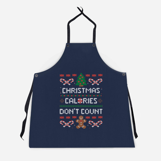 Christmas Calories Don't Count-unisex kitchen apron-eduely