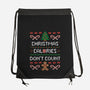 Christmas Calories Don't Count-none drawstring bag-eduely