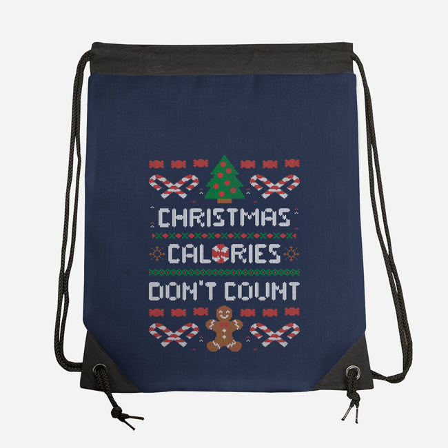 Christmas Calories Don't Count-none drawstring bag-eduely