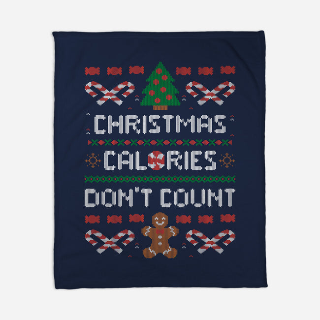 Christmas Calories Don't Count-none fleece blanket-eduely