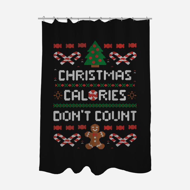 Christmas Calories Don't Count-none polyester shower curtain-eduely