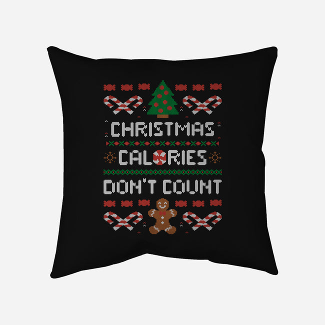 Christmas Calories Don't Count-none removable cover w insert throw pillow-eduely