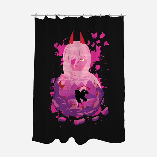 The Blood Devil-none polyester shower curtain-SwensonaDesigns