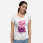 The Blood Devil-womens v-neck tee-SwensonaDesigns