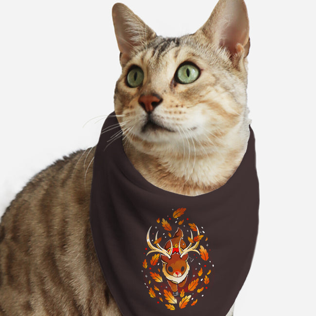 Magic Reindeer-cat bandana pet collar-Vallina84