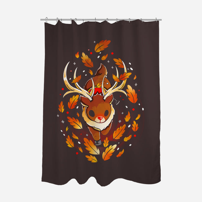 Magic Reindeer-none polyester shower curtain-Vallina84