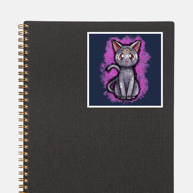 Luna Cat-none glossy sticker-nickzzarto