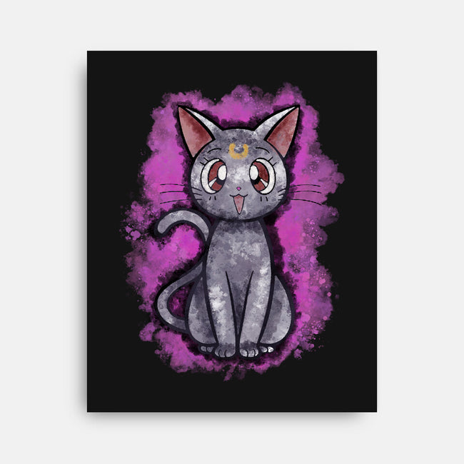 Luna Cat-none stretched canvas-nickzzarto