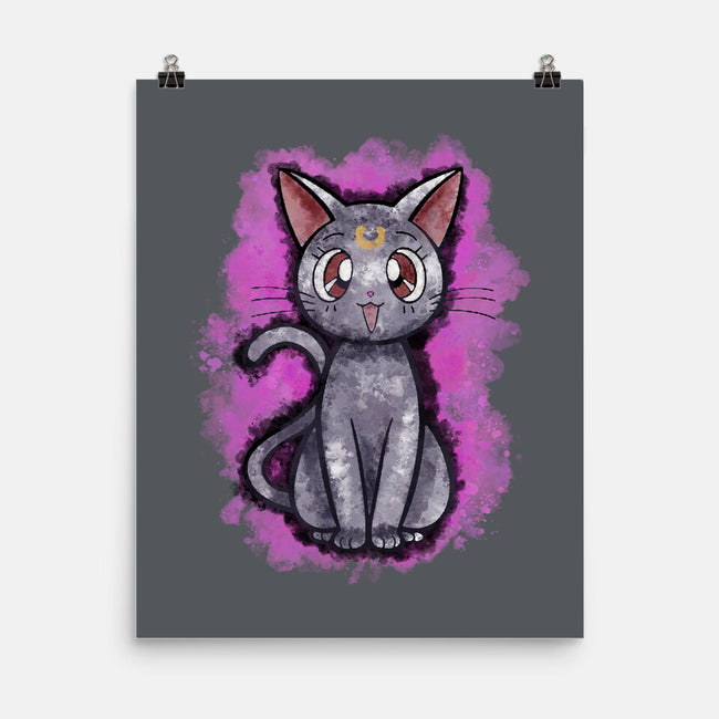 Luna Cat-none matte poster-nickzzarto