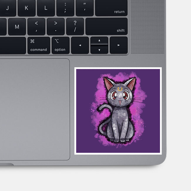 Luna Cat-none glossy sticker-nickzzarto