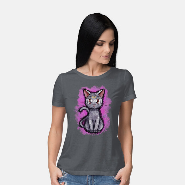 Luna Cat-womens basic tee-nickzzarto