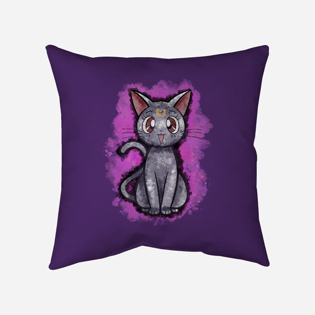 Luna Cat-none removable cover w insert throw pillow-nickzzarto