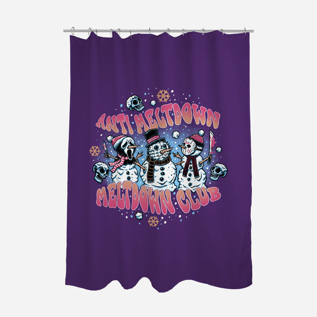 Meltdown Club-none polyester shower curtain-momma_gorilla