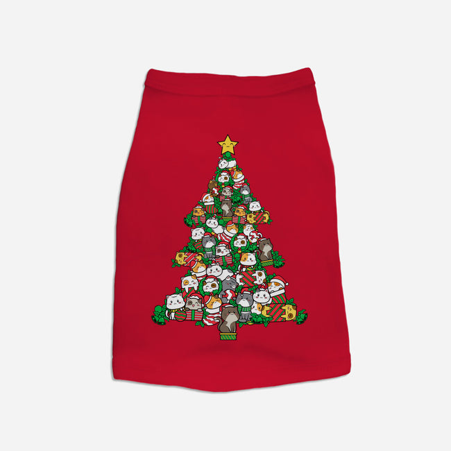 Cat Doodle Christmas Tree-dog basic pet tank-bloomgrace28