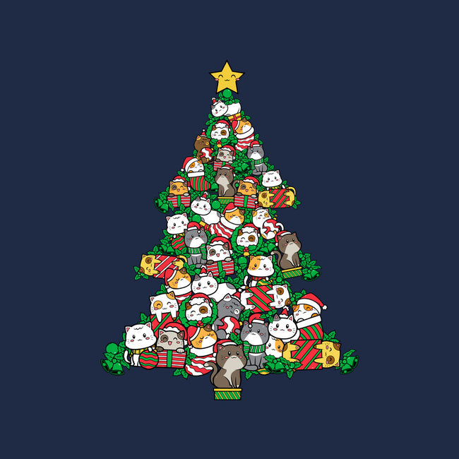 Cat Doodle Christmas Tree-none adjustable tote bag-bloomgrace28