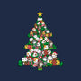 Cat Doodle Christmas Tree-womens v-neck tee-bloomgrace28