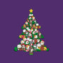 Cat Doodle Christmas Tree-none removable cover w insert throw pillow-bloomgrace28