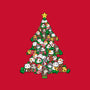 Cat Doodle Christmas Tree-none removable cover w insert throw pillow-bloomgrace28