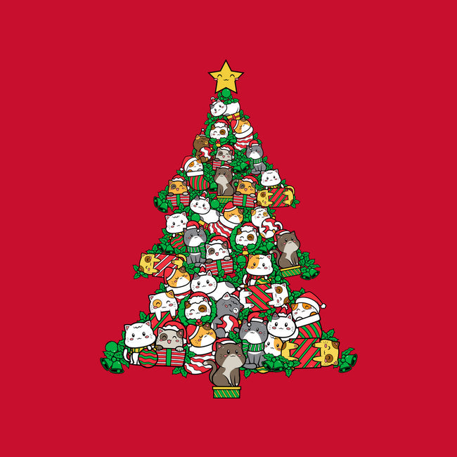 Cat Doodle Christmas Tree-baby basic onesie-bloomgrace28