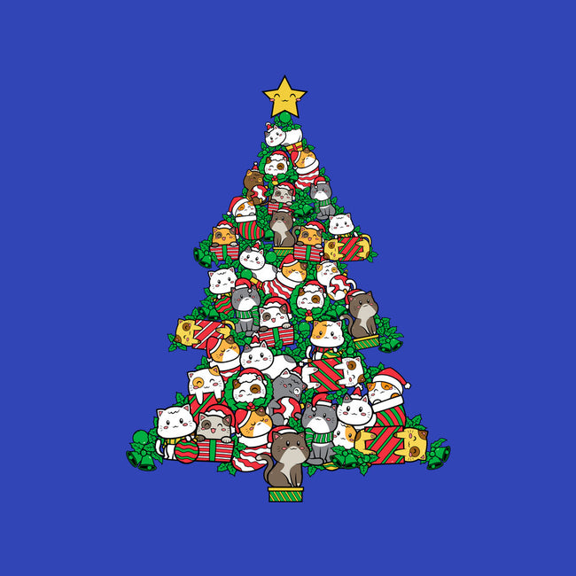 Cat Doodle Christmas Tree-womens racerback tank-bloomgrace28