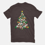 Cat Doodle Christmas Tree-womens basic tee-bloomgrace28