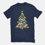 Cat Doodle Christmas Tree-mens basic tee-bloomgrace28