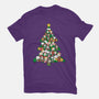 Cat Doodle Christmas Tree-womens fitted tee-bloomgrace28