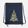 Cat Doodle Christmas Tree-none drawstring bag-bloomgrace28