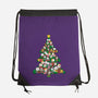 Cat Doodle Christmas Tree-none drawstring bag-bloomgrace28