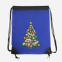 Cat Doodle Christmas Tree-none drawstring bag-bloomgrace28
