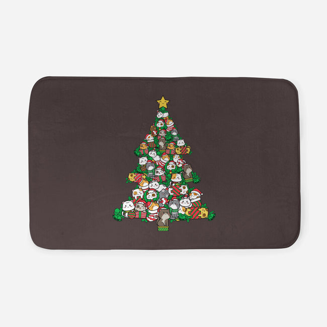Cat Doodle Christmas Tree-none memory foam bath mat-bloomgrace28
