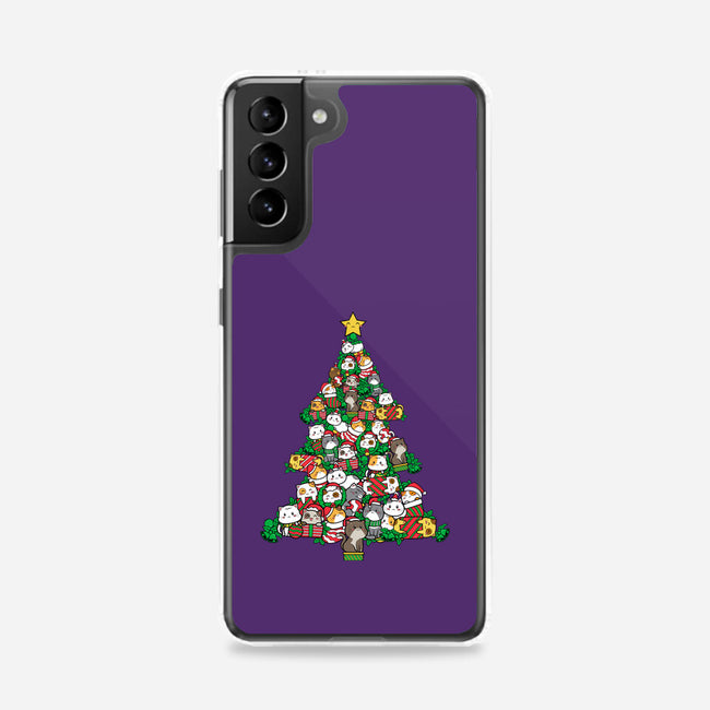 Cat Doodle Christmas Tree-samsung snap phone case-bloomgrace28