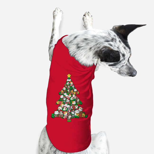 Cat Doodle Christmas Tree-dog basic pet tank-bloomgrace28