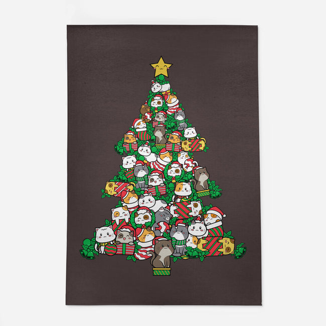 Cat Doodle Christmas Tree-none indoor rug-bloomgrace28