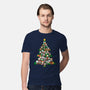 Cat Doodle Christmas Tree-mens premium tee-bloomgrace28