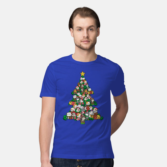 Cat Doodle Christmas Tree-mens premium tee-bloomgrace28