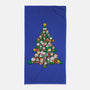 Cat Doodle Christmas Tree-none beach towel-bloomgrace28