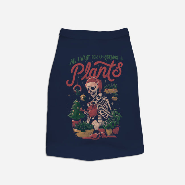 All I Want For Christmas Is Plants-dog basic pet tank-eduely
