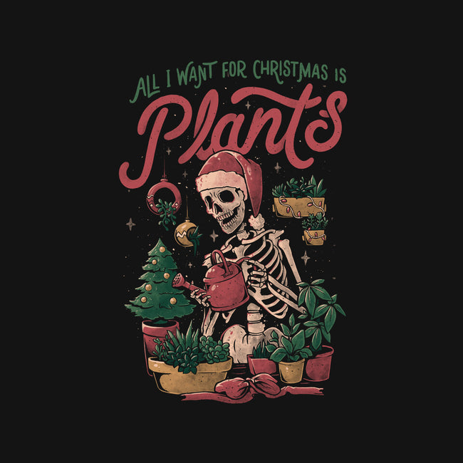 All I Want For Christmas Is Plants-youth basic tee-eduely