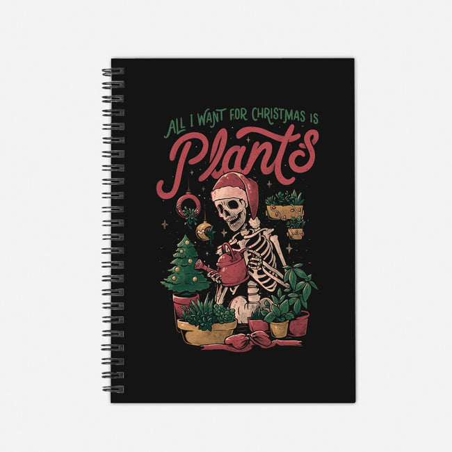 All I Want For Christmas Is Plants-none dot grid notebook-eduely
