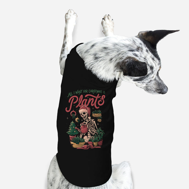 All I Want For Christmas Is Plants-dog basic pet tank-eduely