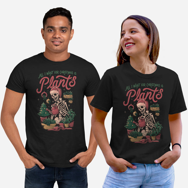 All I Want For Christmas Is Plants-unisex basic tee-eduely