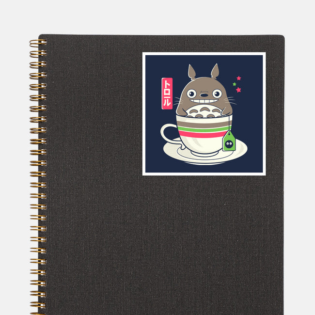 Totoro Coffee-none glossy sticker-Douglasstencil