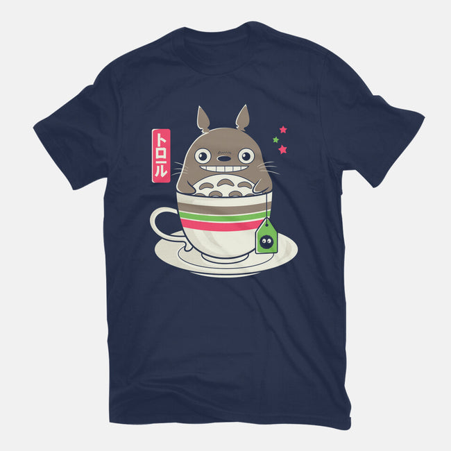 Totoro Coffee-womens fitted tee-Douglasstencil