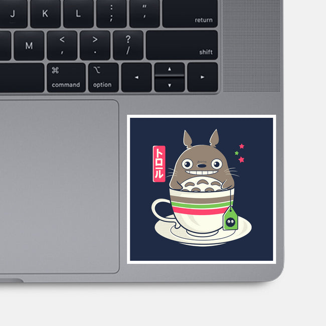 Totoro Coffee-none glossy sticker-Douglasstencil