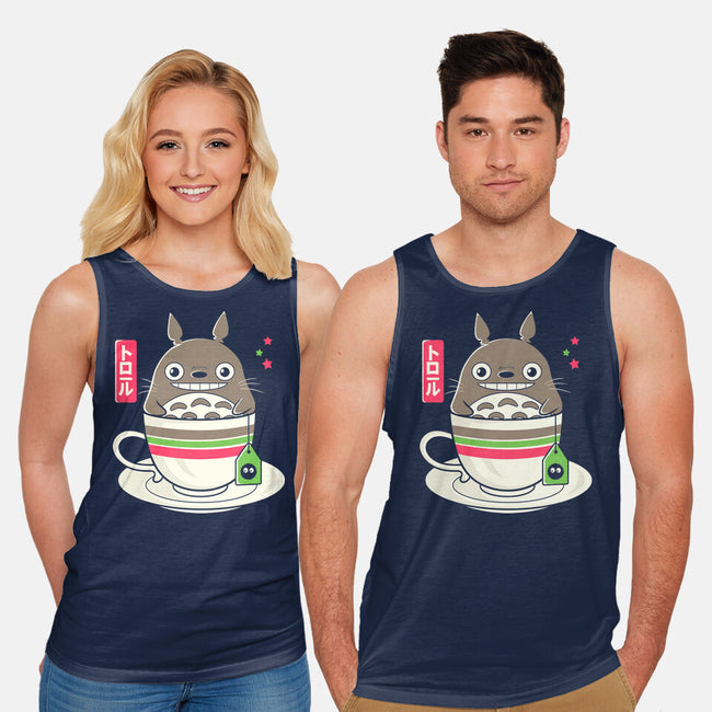 Totoro Coffee-unisex basic tank-Douglasstencil