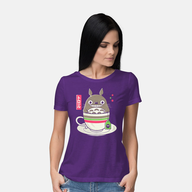 Totoro Coffee-womens basic tee-Douglasstencil