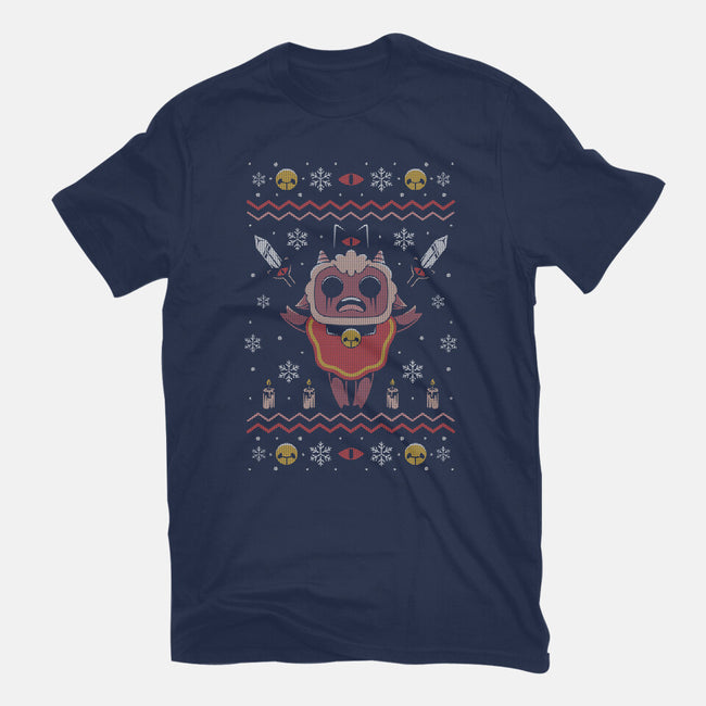 Lamb Christmas-womens fitted tee-Alundrart