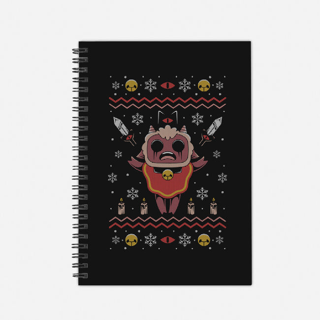 Lamb Christmas-none dot grid notebook-Alundrart