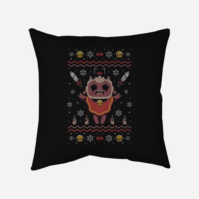 Lamb Christmas-none removable cover w insert throw pillow-Alundrart